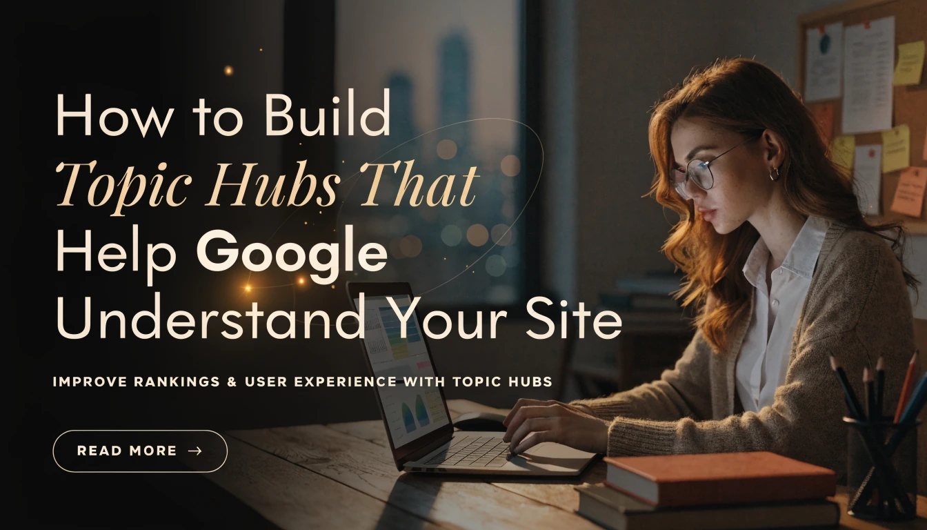 Topic hub SEO structure article thumbnail