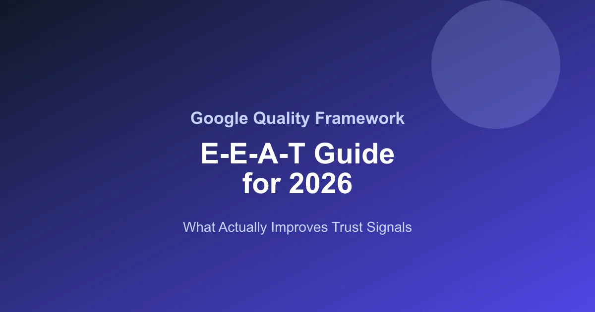 E-E-A-T practical guide for 2026 article thumbnail