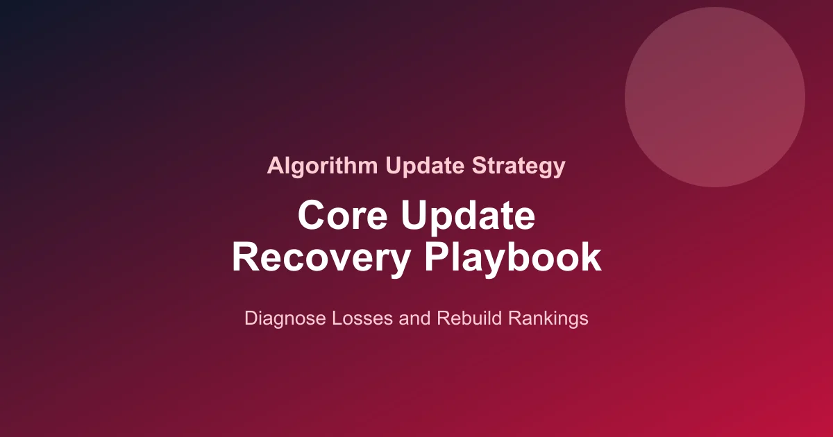 Google core update recovery playbook article thumbnail